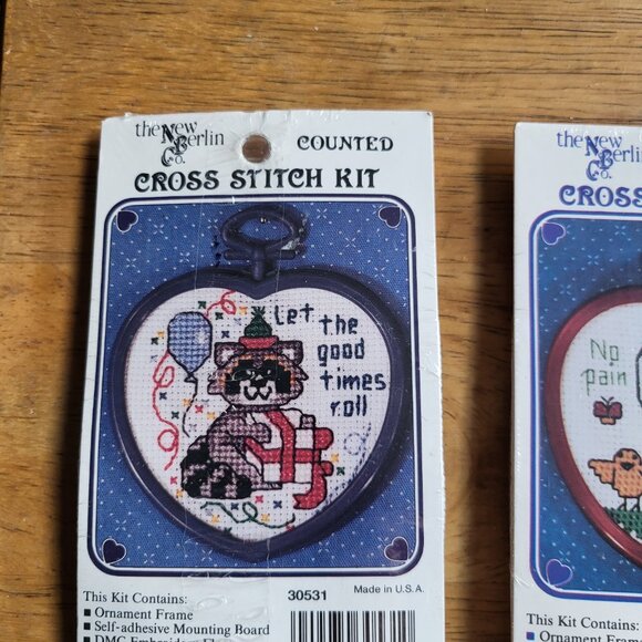 3 The New Berlin Co/ Counted Mini Cross Stitch Ornament Kits BNIB SEE PICS BIN H - Picture 4 of 5